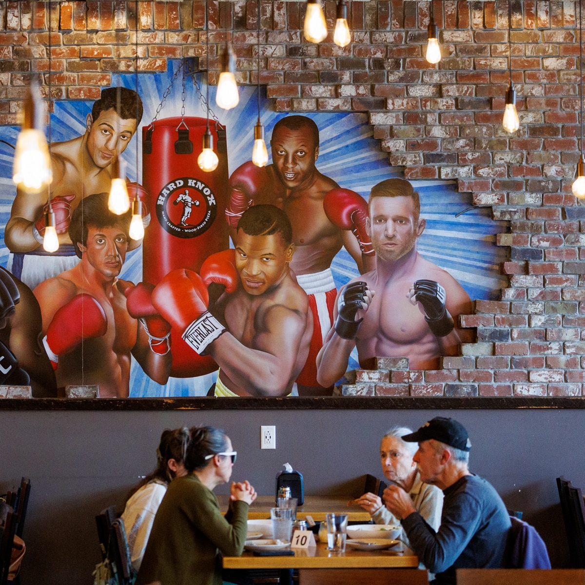 Hard Knox Pizza with Boxer Murals in Knoxville TN